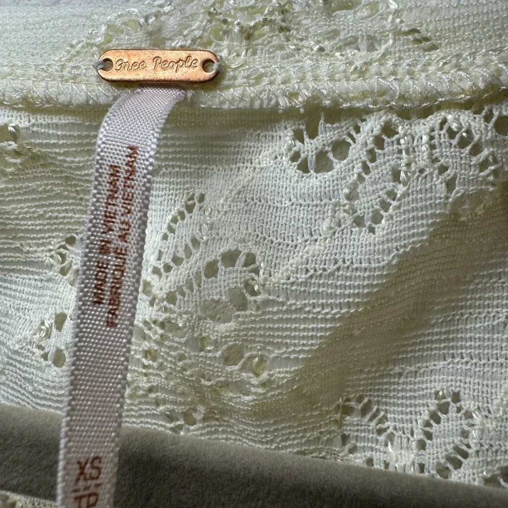 Free People Ivory Lace Blouse